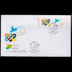 PEACE - The Highest Value of Humanity, EUROPA 2023, FDC of Cyprus North