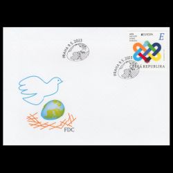 PEACE - The Highest Value of Humanity, EUROPA 2023, postmark of Czechia
