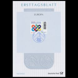 PEACE - The Highest Value of Humanity, EUROPA 2023, postmark of Germany