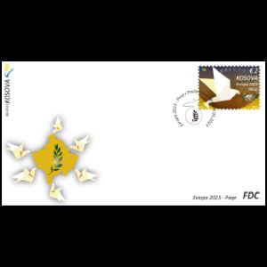 PEACE - The Highest Value of Humanity, EUROPA 2023, FDC of Kosovo