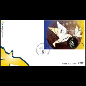 PEACE - The Highest Value of Humanity, EUROPA 2023, FDC of Kosovo
