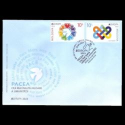 PEACE - The Highest Value of Humanity, EUROPA 2023, postmark of Moldova