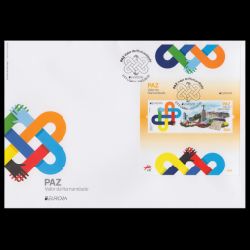 PEACE - The Highest Value of Humanity, EUROPA 2023, postmark of Portugal