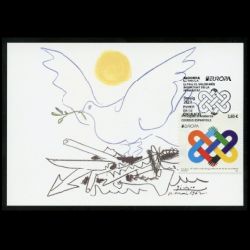 PEACE - The Highest Value of Humanity, EUROPA 2023, Maxi Card of Andorra (Spain)
