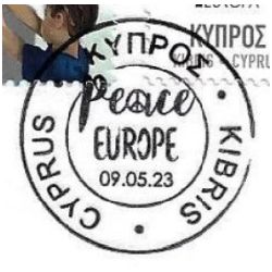 PEACE - The Highest Value of Humanity, EUROPA 2023, postmark of Cyprus