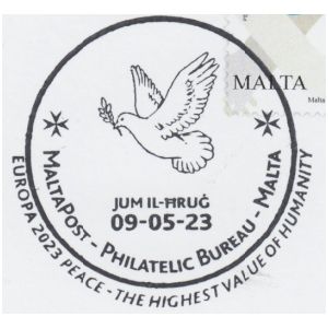 PEACE - The Highest Value of Humanity, EUROPA 2023, stamps of Malta