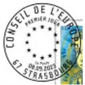 Council of Europe - United For Ukraine  postmark of France 2023