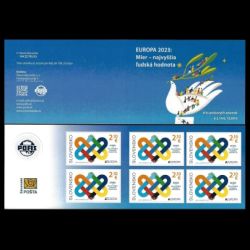 PEACE - The Highest Value of Humanity, EUROPA 2023, self-adhesive stamps of Slovakia