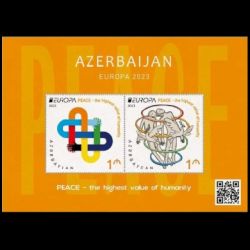 PEACE - The Highest Value of Humanity, EUROPA 2023, stamp of Azerbaijan