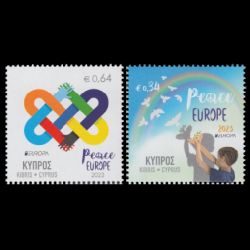 PEACE - The Highest Value of Humanity, EUROPA 2023, stamp of Cyprus