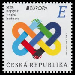 PEACE - The Highest Value of Humanity, EUROPA 2023, stamp of Czechia