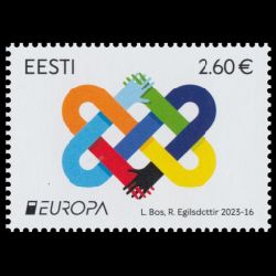 PEACE - The Highest Value of Humanity, EUROPA 2023, stamp of Estonia