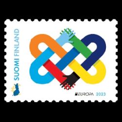 PEACE - The Highest Value of Humanity, EUROPA 2023, stamp of Finland