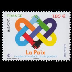 PEACE - The Highest Value of Humanity, EUROPA 2023, stamp of France