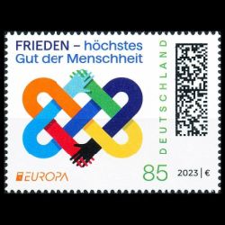 PEACE - The Highest Value of Humanity, EUROPA 2023, stamp of Germany