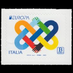 PEACE - The Highest Value of Humanity, EUROPA 2023, stamp of italy