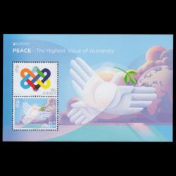 PEACE - The Highest Value of Humanity, EUROPA 2023, stamp of jersey