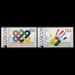 PEACE - The Highest Value of Humanity, EUROPA 2023, stamp of North Macedonia
