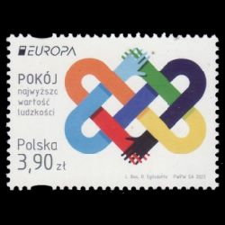 PEACE - The Highest Value of Humanity, EUROPA 2023, stamp of Poland