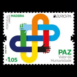 PEACE - The Highest Value of Humanity, EUROPA 2023, stamp of Madeira