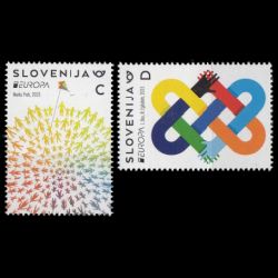 PEACE - The Highest Value of Humanity, EUROPA 2023, stamp of Slovenia