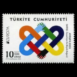 PEACE - The Highest Value of Humanity, EUROPA 2023, stamp of Turkey